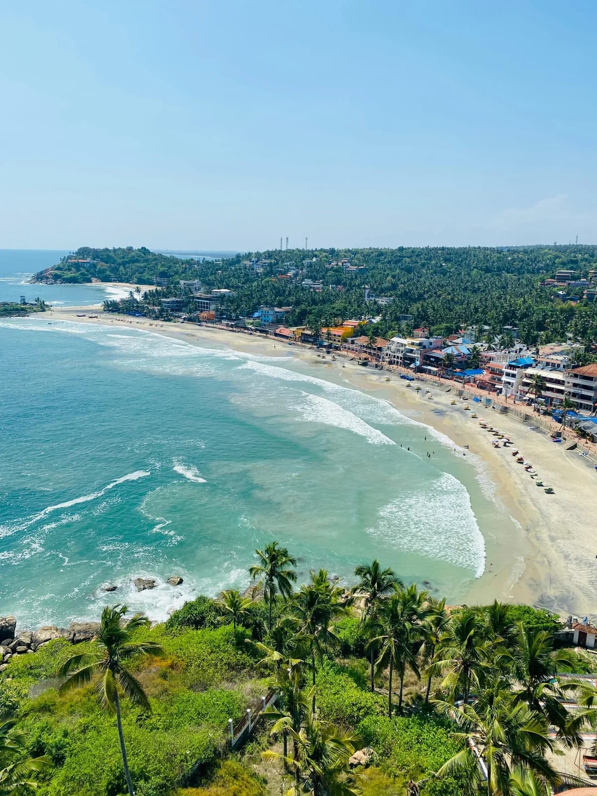 Kerala coastal experience with palm-lined beaches
